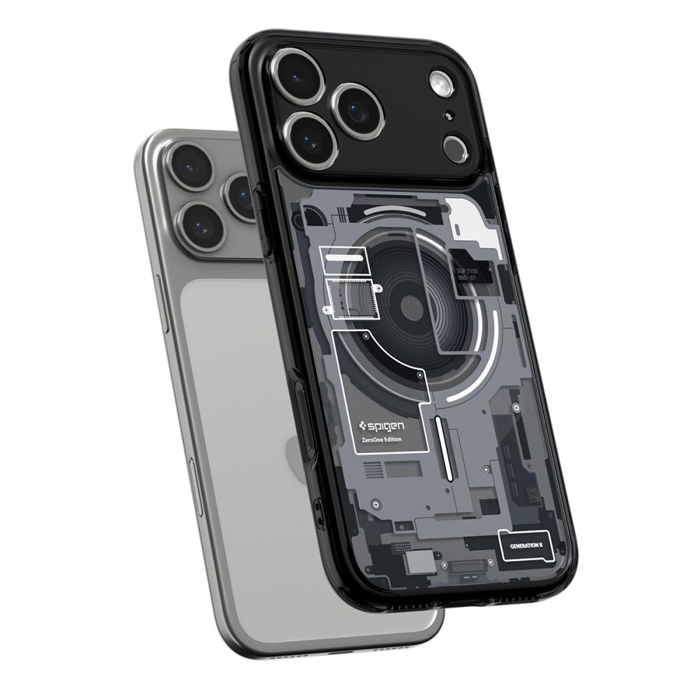 Pouzdro MagSafe pro Apple iPhone 17 Pro, Spigen, Ultra Hybrid Zero One, Černá