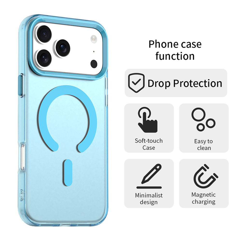 Pouzdro MagSafe pro Apple iPhone 17 Pro, Techsuit, CandyCase, Modrá