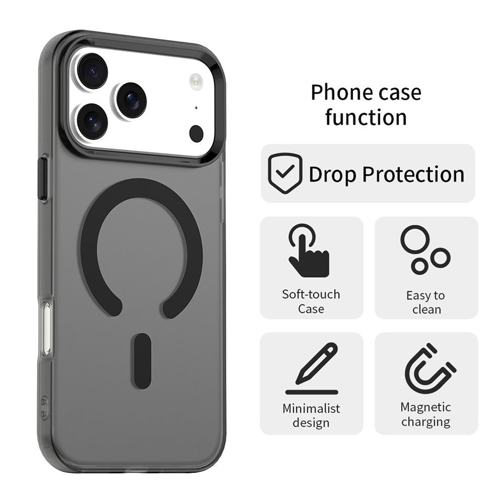 Pouzdro MagSafe pro Apple iPhone 17 Pro, Techsuit, CandyCase, Černá