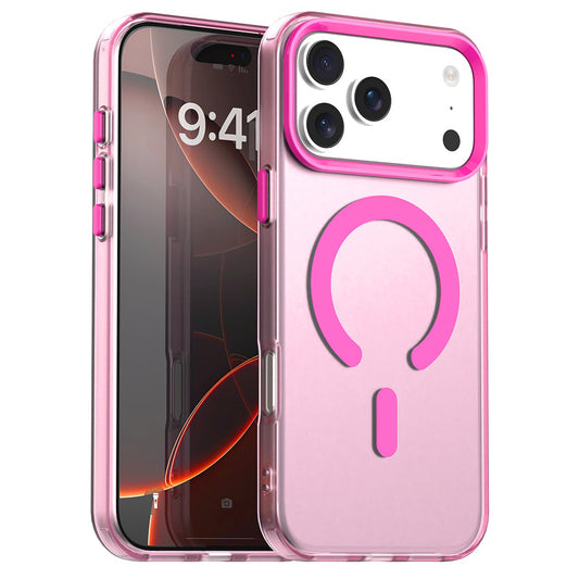 Pouzdro MagSafe pro Apple iPhone 17 Pro, Techsuit, CandyCase, Růžové
