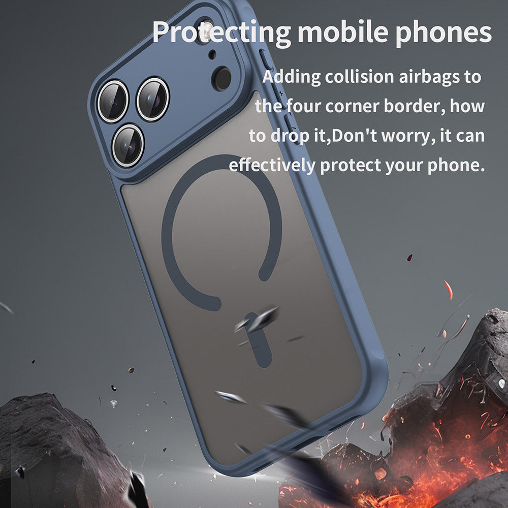 Pouzdro MagSafe pro Apple iPhone 17 Pro, Techsuit, HaloFrost II, Námořnická modř