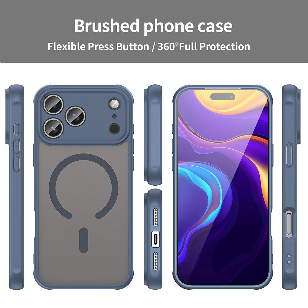 Pouzdro MagSafe pro Apple iPhone 17 Pro, Techsuit, HaloFrost II, Námořnická modř