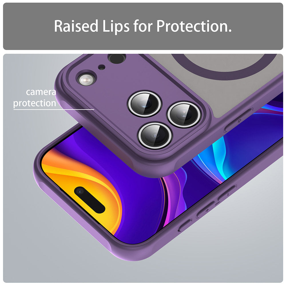Pouzdro MagSafe pro Apple iPhone 17 Pro, Techsuit, HaloFrost II, Fialová