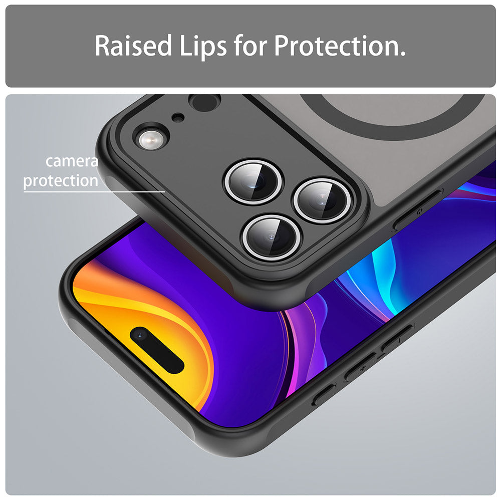 Pouzdro MagSafe pro Apple iPhone 17 Pro, Techsuit, HaloFrost II, Černá