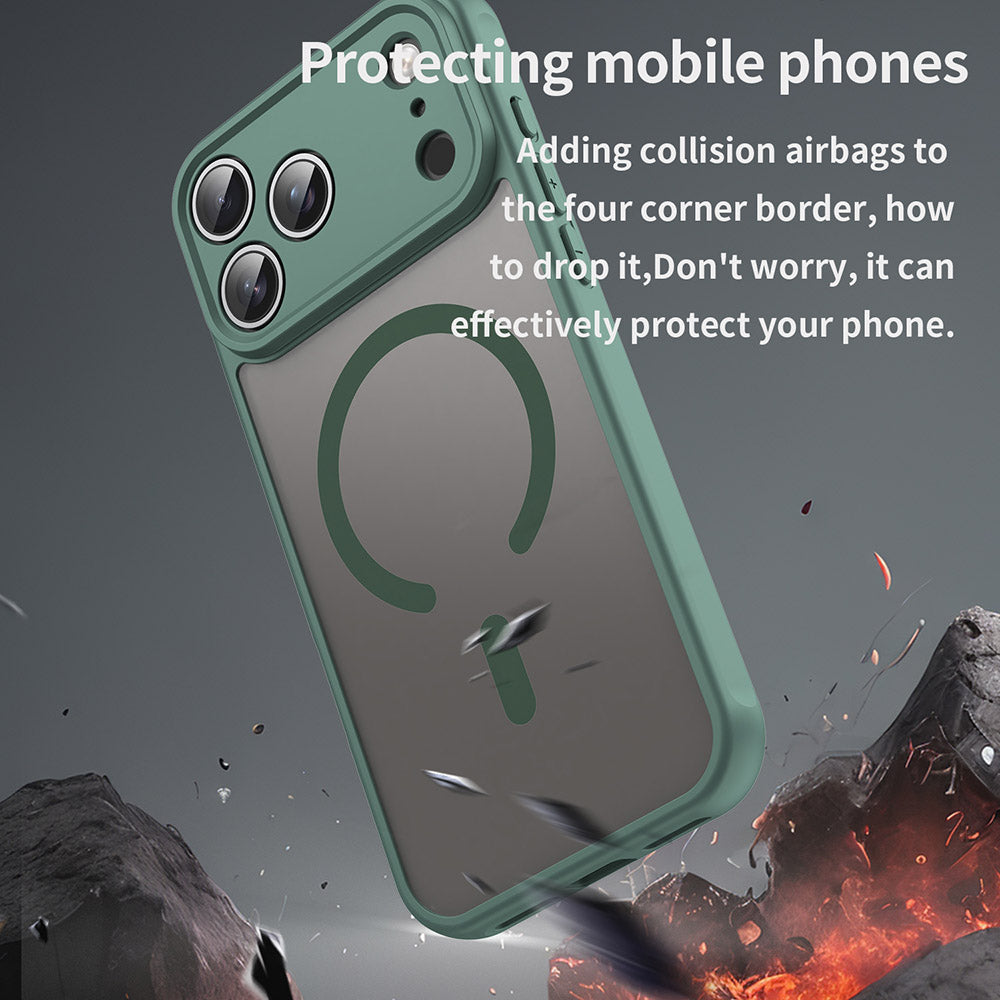 Pouzdro MagSafe pro Apple iPhone 17 Pro, Techsuit, HaloFrost II, Zelená