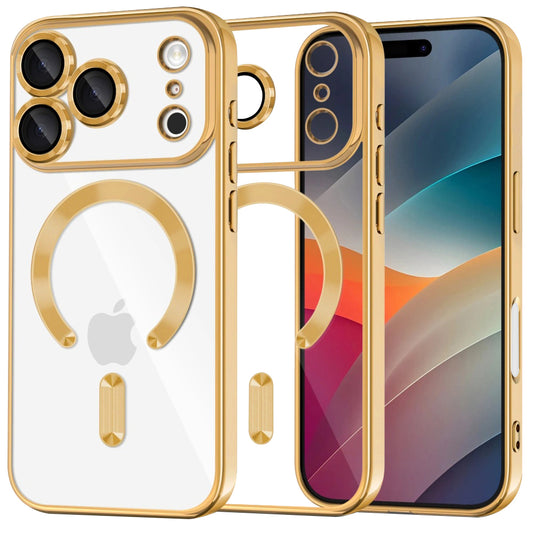 Pouzdro MagSafe pro Apple iPhone 17 Pro, Techsuit, Luxury Crystal, Zlaté