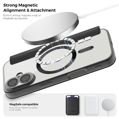 Pouzdro MagSafe pro Apple iPhone 17 Pro, Techsuit, SmartMag Book, Černá