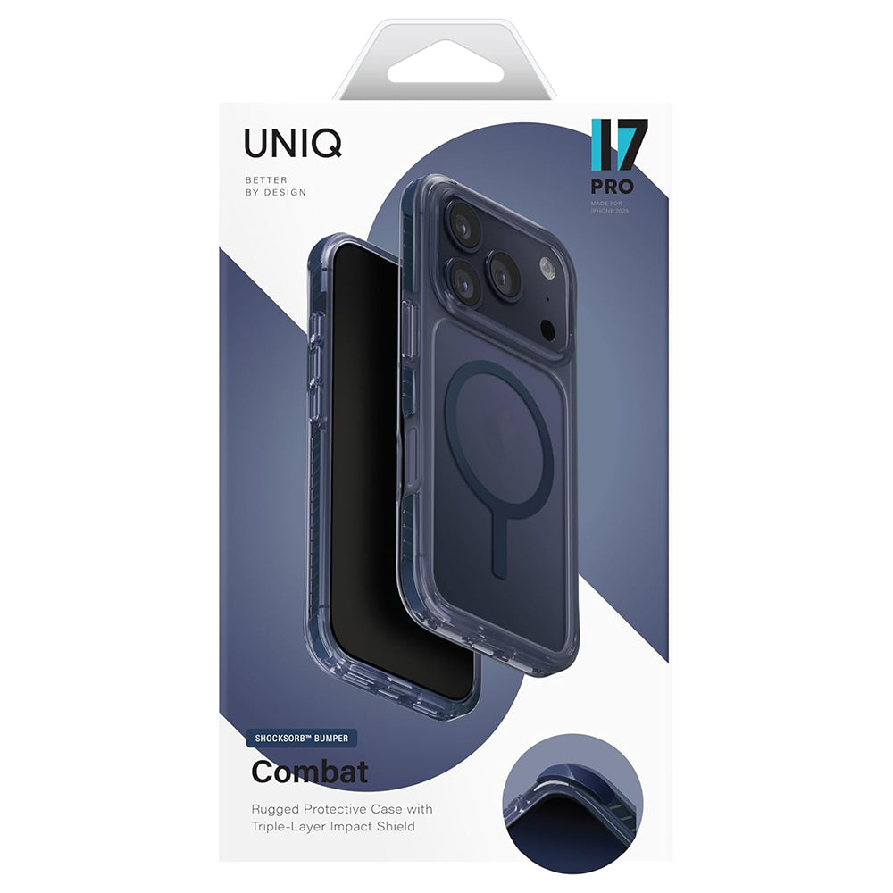 Pouzdro MagSafe pro Apple iPhone 17 Pro, UNIQ, Combat MagClick, Černá