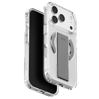 Pouzdro MagSafe pro Apple iPhone 17 Pro, UNIQ, Heldro Air MagClick, Průhledná Šedá