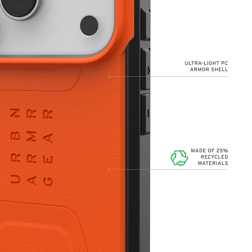MagSafe pouzdro pro Apple iPhone 17 Pro, Urban Armor Gear, Civilian, Oranžové