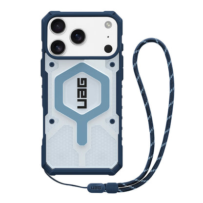 Pouzdro MagSafe pro Apple iPhone 17 Pro, Urban Armor Gear, Pathfinder Clear with Lanyard, Modrá