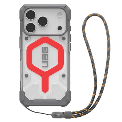 Pouzdro MagSafe pro Apple iPhone 17 Pro, Urban Armor Gear, Pathfinder Clear s šňůrkou, Růžové