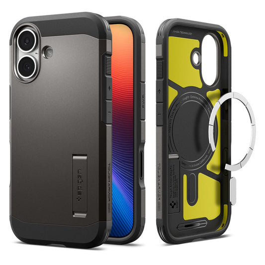 Pouzdro MagSafe pro Apple iPhone 17, Spigen, Tough Armor T, šedé ACS10392