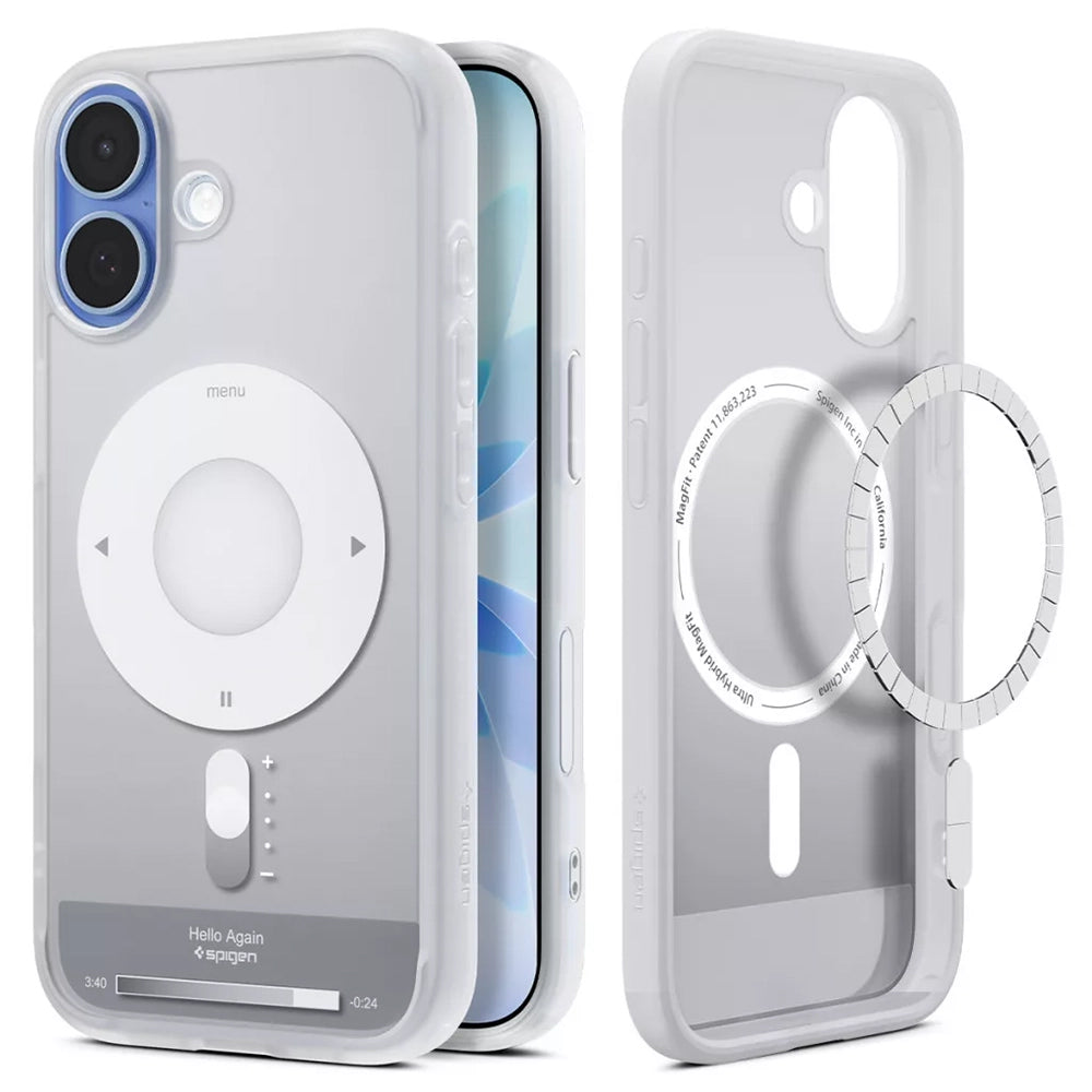 Pouzdro MagSafe pro Apple iPhone 17, Spigen, Ultra Hybrid Classic, Stříbrné