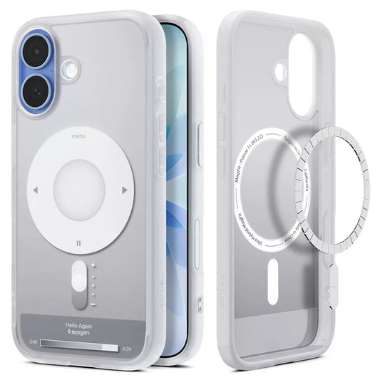 Pouzdro MagSafe pro Apple iPhone 17, Spigen, Ultra Hybrid Classic, Stříbrné