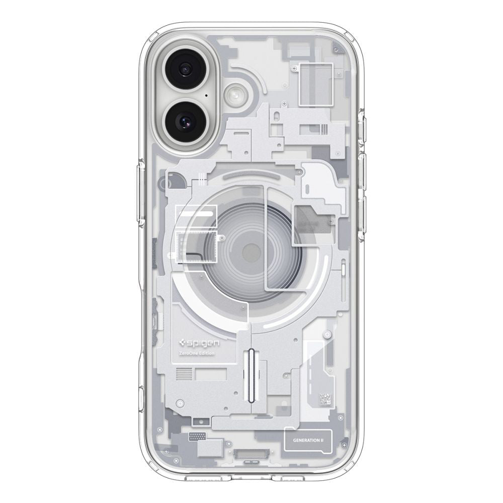 Pouzdro MagSafe pro Apple iPhone 17, Spigen, Ultra Hybrid Zero One, Bílá