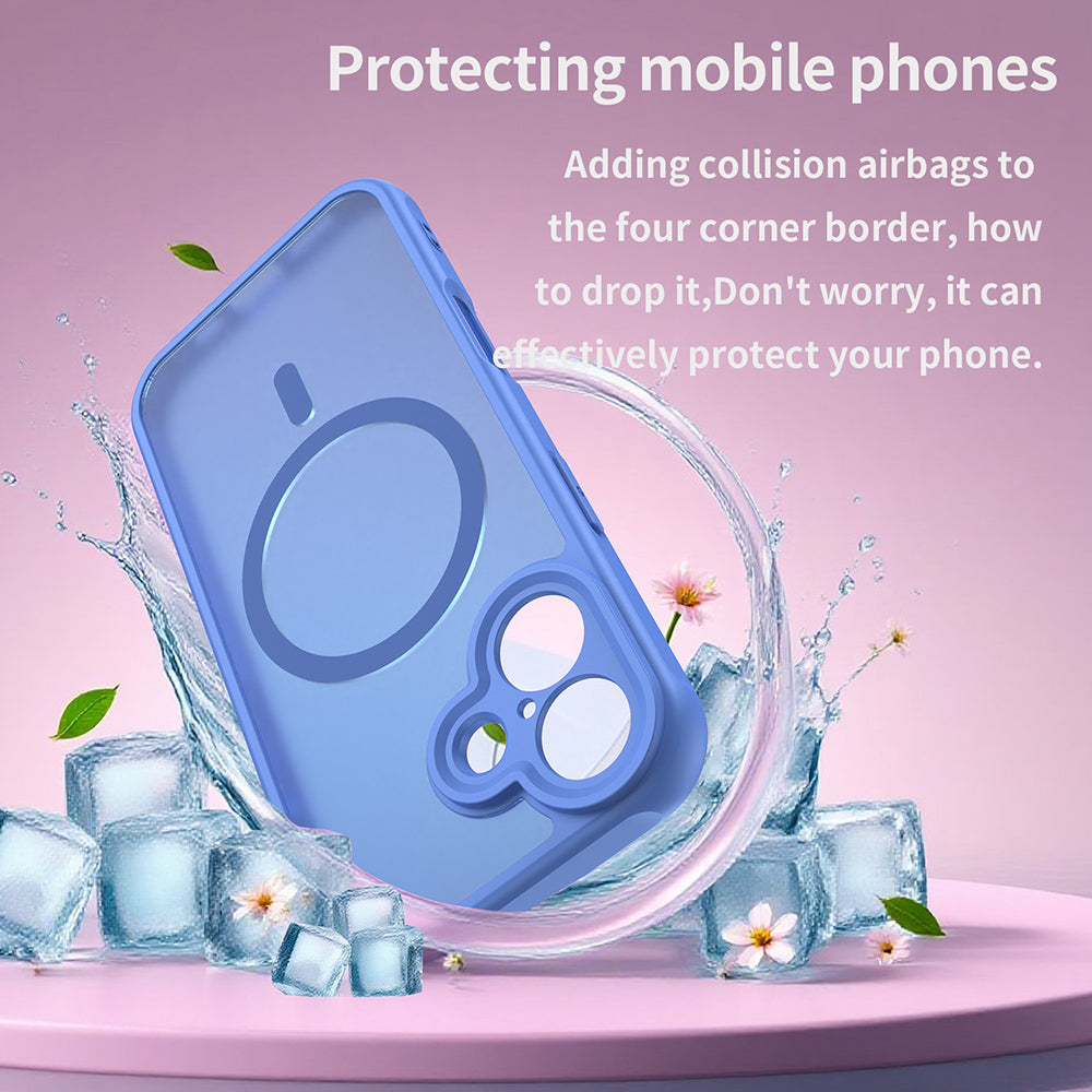 Pouzdro MagSafe pro Apple iPhone 17, Techsuit, HaloFrost II, Modrá