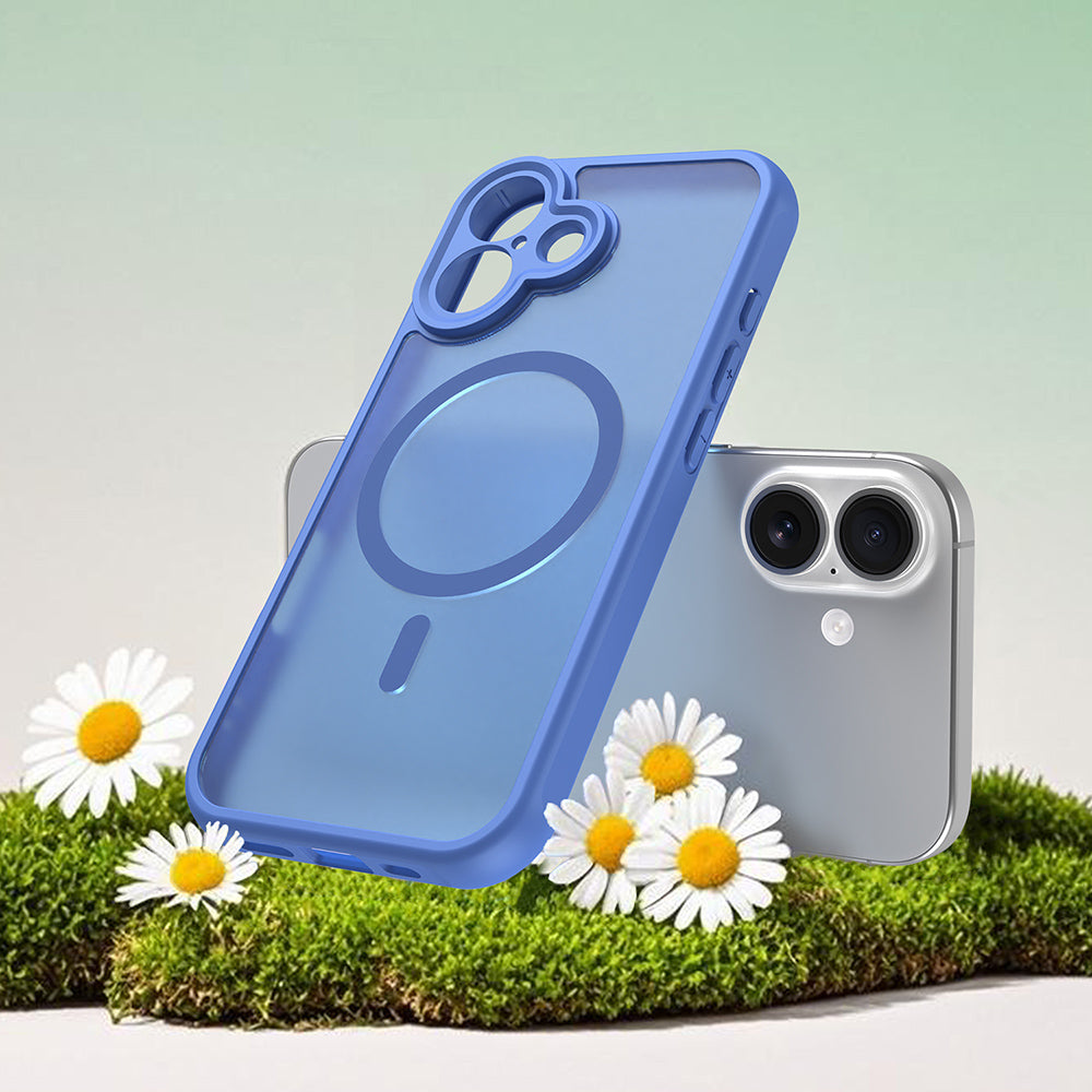 Pouzdro MagSafe pro Apple iPhone 17, Techsuit, HaloFrost II, Modrá