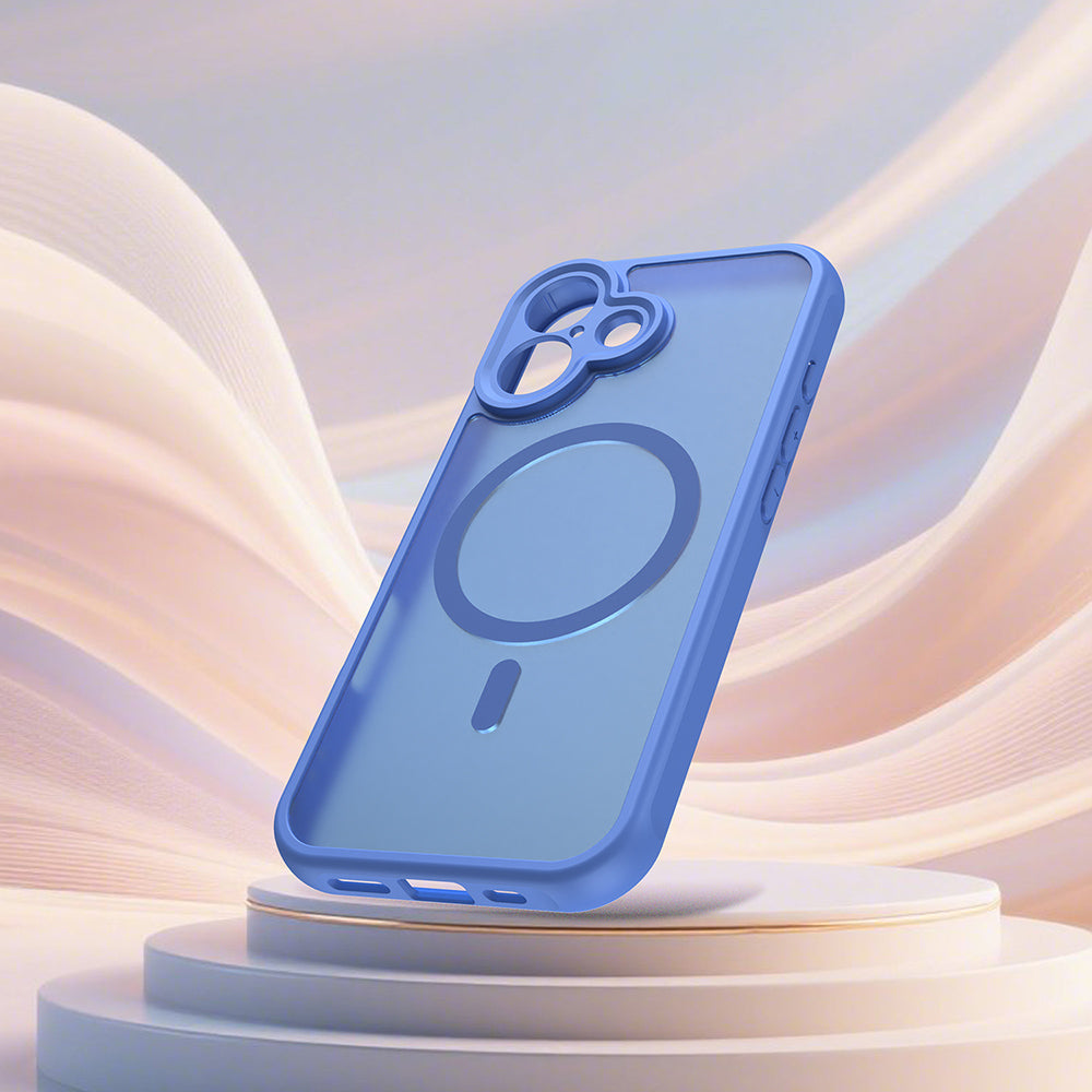 Pouzdro MagSafe pro Apple iPhone 17, Techsuit, HaloFrost II, Modrá