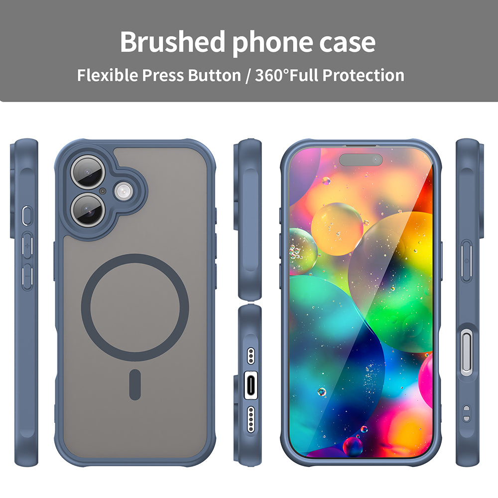 Pouzdro MagSafe pro Apple iPhone 17, Techsuit, HaloFrost II, Námořnická modř
