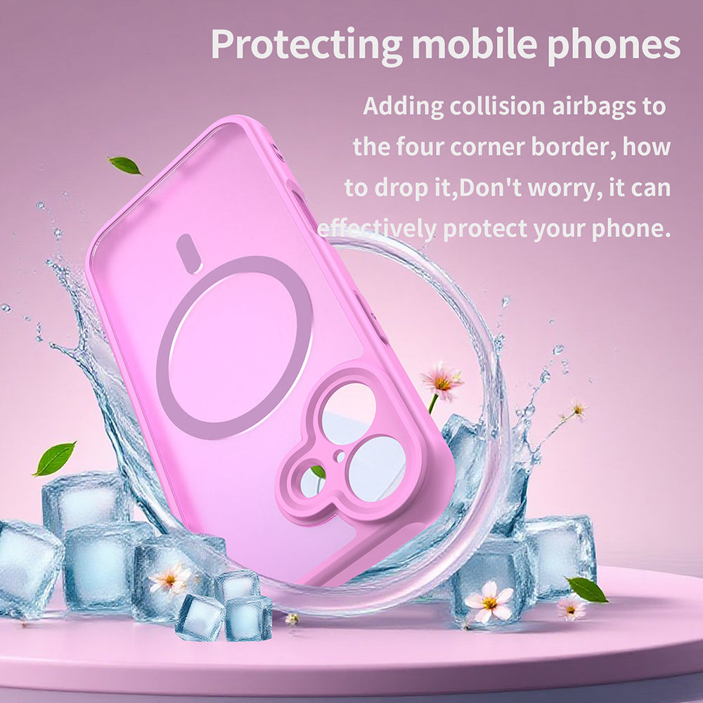 Pouzdro MagSafe pro Apple iPhone 17, Techsuit, HaloFrost II, Růžová