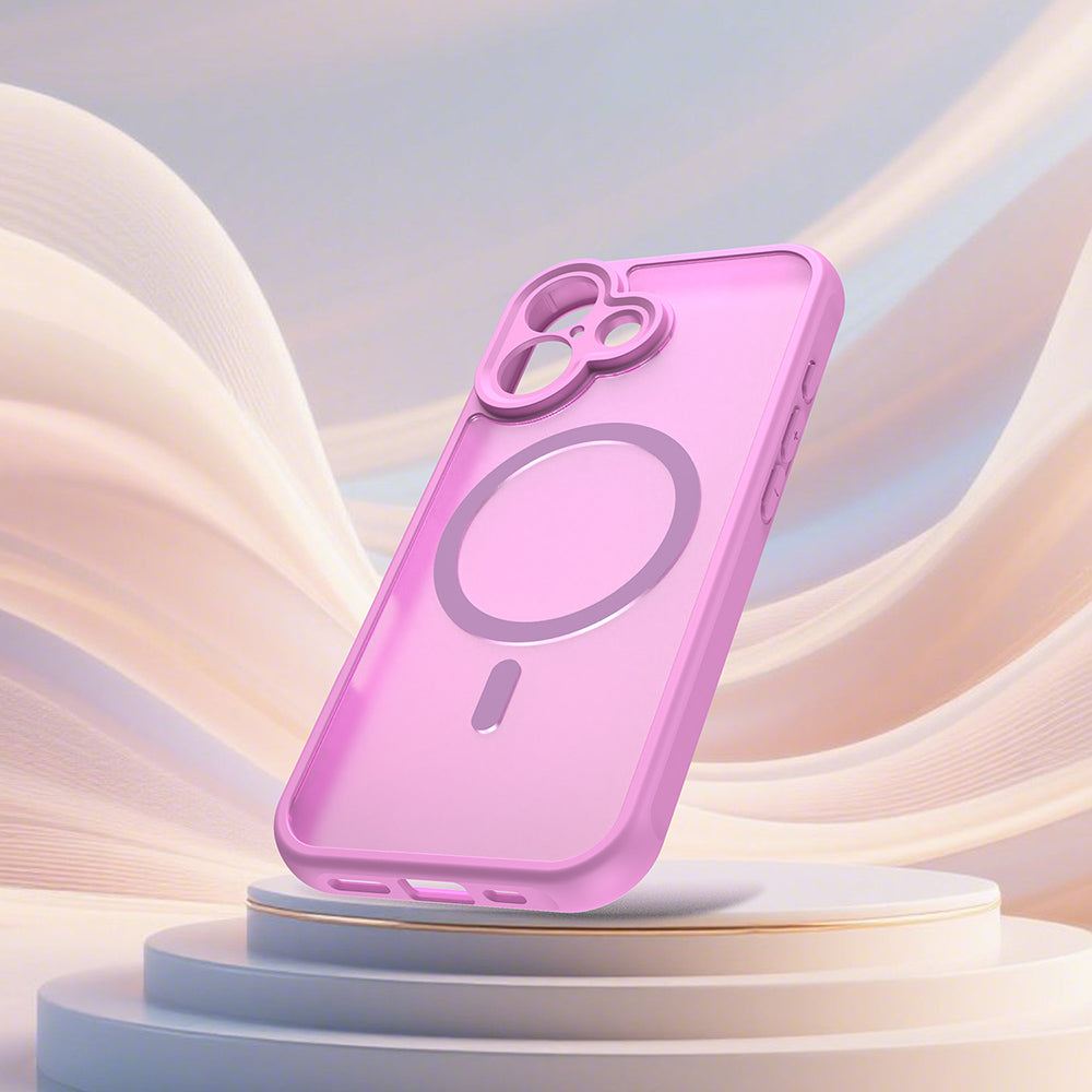 Pouzdro MagSafe pro Apple iPhone 17, Techsuit, HaloFrost II, Růžová