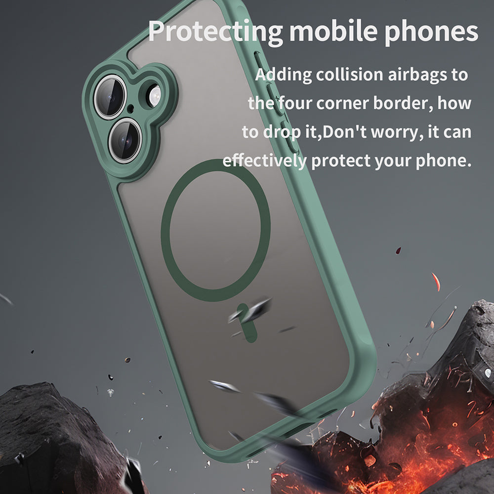Pouzdro MagSafe pro Apple iPhone 17, Techsuit, HaloFrost II, Zelená