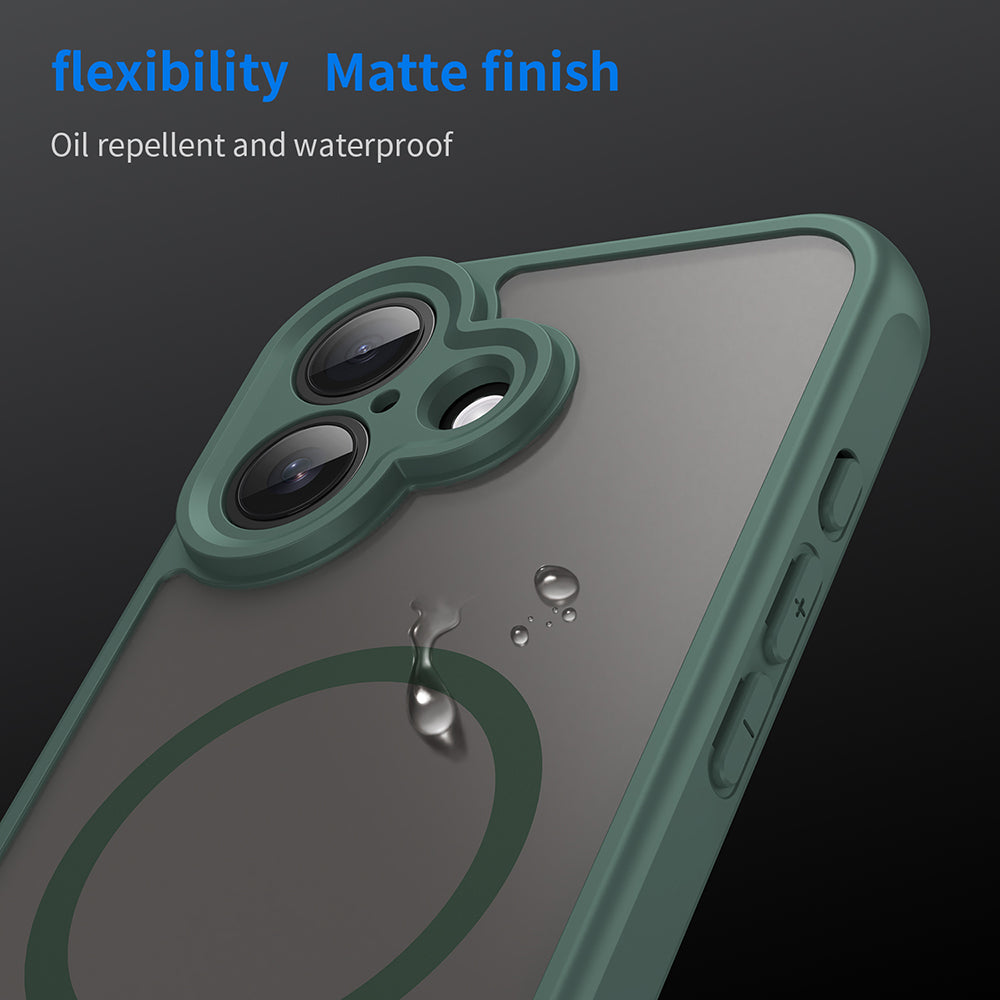 Pouzdro MagSafe pro Apple iPhone 17, Techsuit, HaloFrost II, Zelená