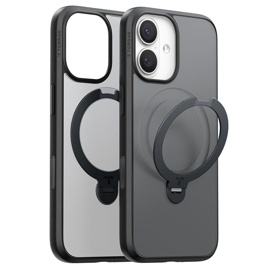 Pouzdro MagSafe pro Apple iPhone 17, Torras, Ostand Spin, Černá