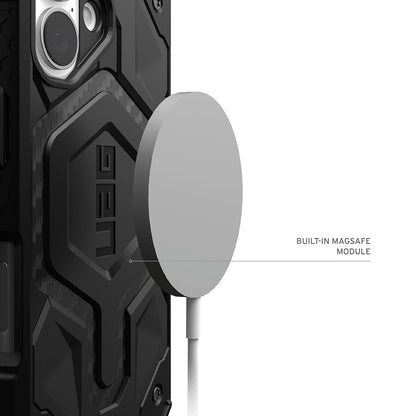 Pouzdro MagSafe pro Apple iPhone 17, Urban Armor Gear, Monarch Pro Carbon, Černá