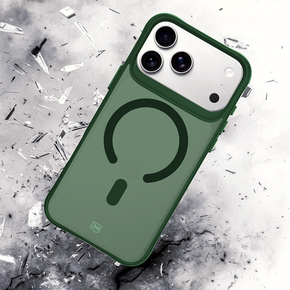 Pouzdro MagSafe pro Apple iPhone 18 Pro / 17 Pro, 3MK, Smoke MagCase, zelené