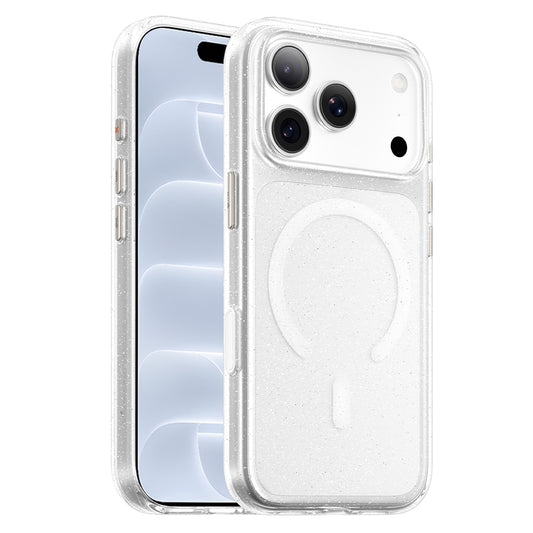 Pouzdro MagSafe pro Apple iPhone 18 Pro / 17 Pro, Blueo, Crystal Pro Anti-Drop Glitter, průhledné