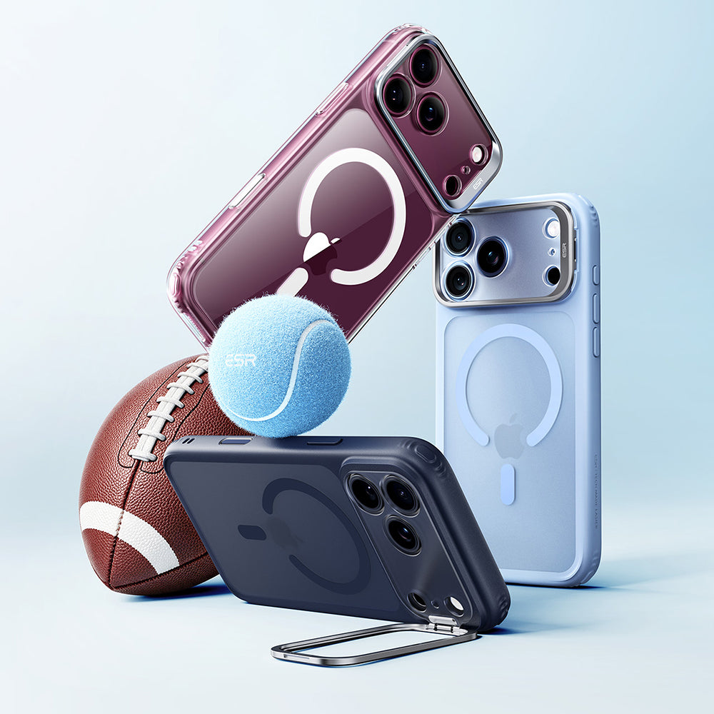 MagSafe pouzdro pro Apple iPhone 18 Pro / 17 Pro, ESR, Classic Hybrid Kickstand, Modrý Satinovaný