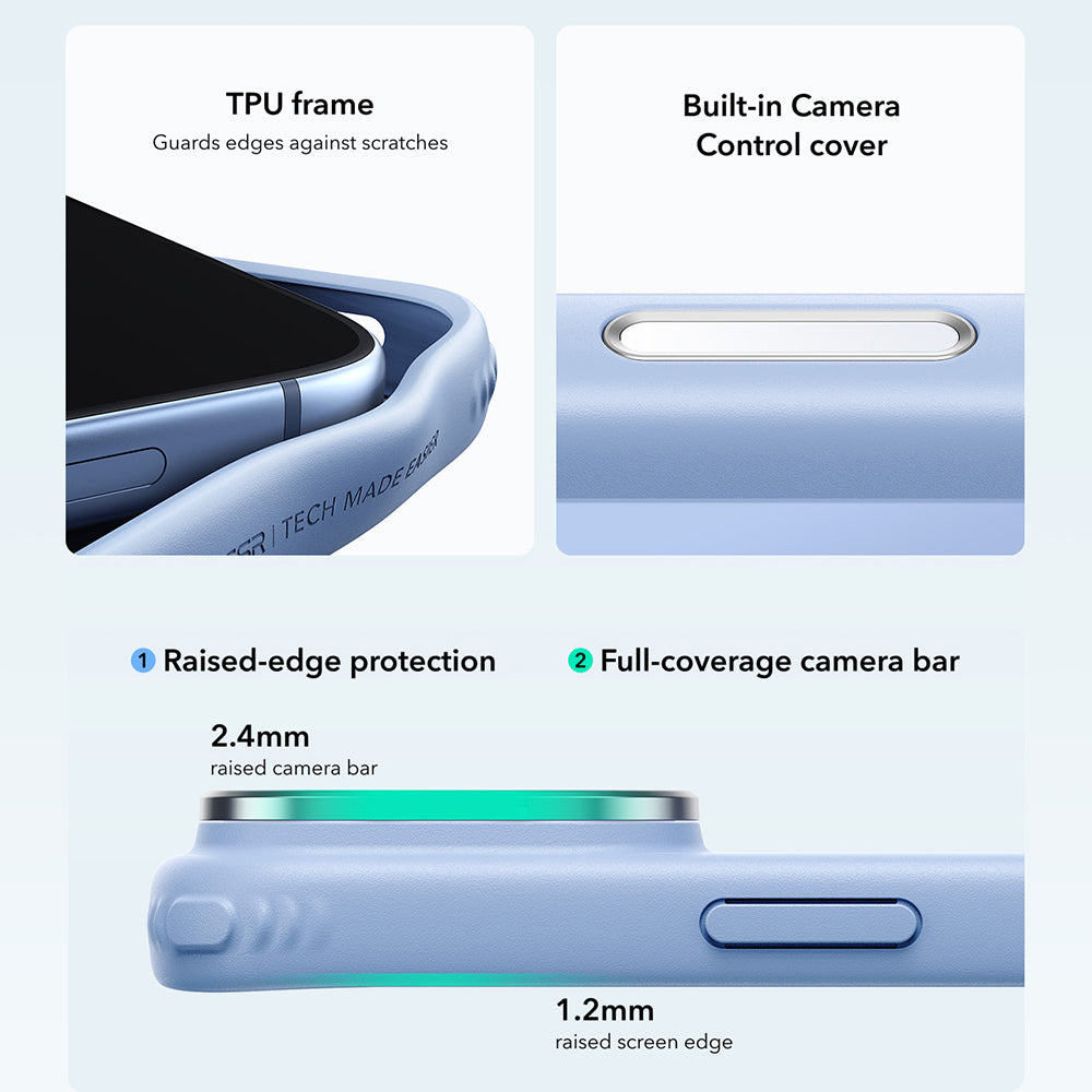 MagSafe pouzdro pro Apple iPhone 18 Pro / 17 Pro, ESR, Classic Hybrid Kickstand, Modrý Satinovaný