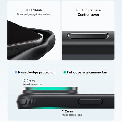 MagSafe pouzdro pro Apple iPhone 18 Pro / 17 Pro, ESR, Classic Hybrid Kickstand, Černá průhledná