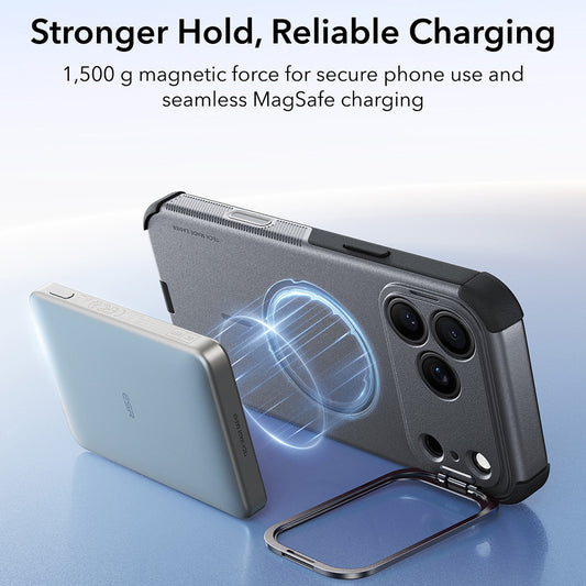MagSafe pouzdro pro Apple iPhone 18 Pro / 17 Pro, ESR, Cyber Armor Kickstand, šedé