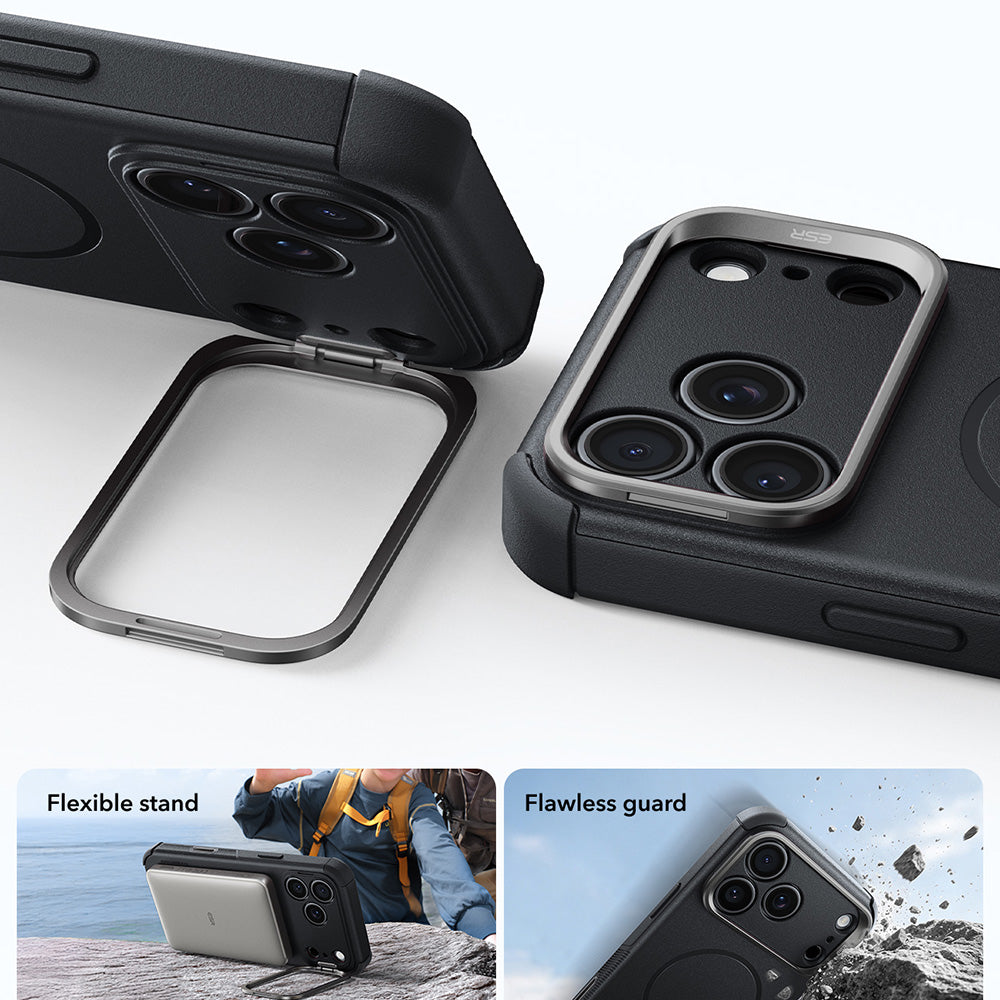MagSafe pouzdro pro Apple iPhone 18 Pro / 17 Pro, ESR, Cyber Armor Kickstand, černé