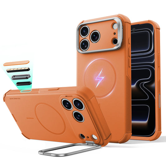 MagSafe pouzdro pro Apple iPhone 18 Pro / 17 Pro, ESR, Cyber Armor Kickstand, Oranžové