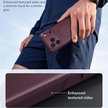 MagSafe Case for Apple iPhone 18 Pro / 17 Pro, ESR, Cyber, Satin Dark Burgundy