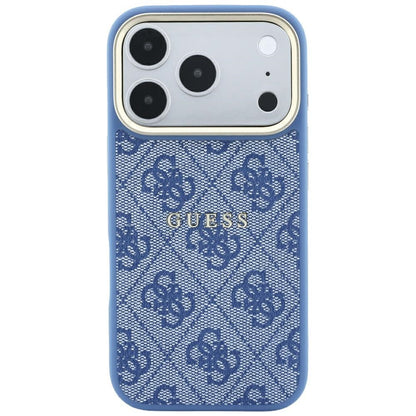 MagSafe pouzdro pro Apple iPhone 18 Pro / 17 Pro, Guess, 4G Embossed Classic, Modrá