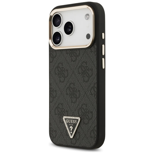 MagSafe pouzdro pro Apple iPhone 18 Pro / 17 Pro, Guess, 4G Triangle Logo, černé