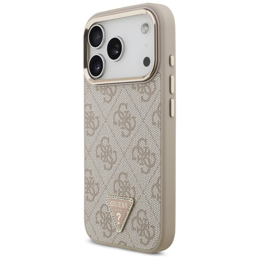 MagSafe pouzdro pro Apple iPhone 18 Pro / 17 Pro, Guess, 4G Triangle Logo, Růžově zlatá