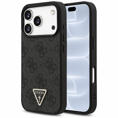 MagSafe pouzdro pro Apple iPhone 18 Pro / 17 Pro, Guess, 4G Triangle Strass, Černá