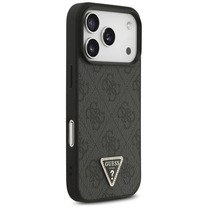 MagSafe pouzdro pro Apple iPhone 18 Pro / 17 Pro, Guess, 4G Triangle Strass, Černá