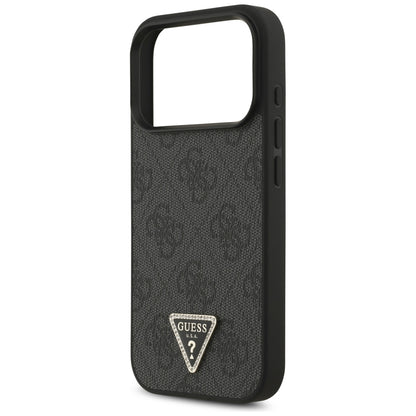 MagSafe pouzdro pro Apple iPhone 18 Pro / 17 Pro, Guess, 4G Triangle Strass, Černá