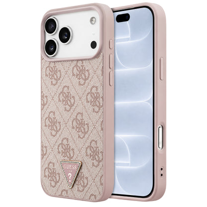 MagSafe pouzdro pro Apple iPhone 18 Pro / 17 Pro, Guess, 4G Triangle Strass, Růžové