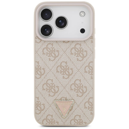 MagSafe pouzdro pro Apple iPhone 18 Pro / 17 Pro, Guess, 4G Triangle Strass, Růžové