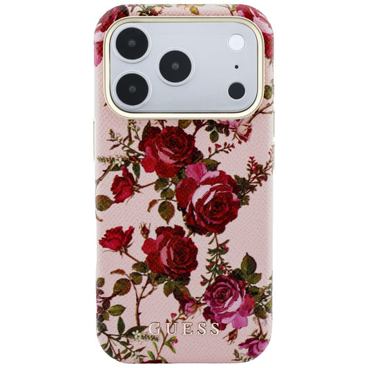 Pouzdro MagSafe pro Apple iPhone 18 Pro / 17 Pro, Guess, Blossom Roses Print, růžové