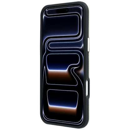 MagSafe pouzdro pro Apple iPhone 18 Pro / 17 Pro, Guess, Zrnité kulaté logo s kamínky, Béžová