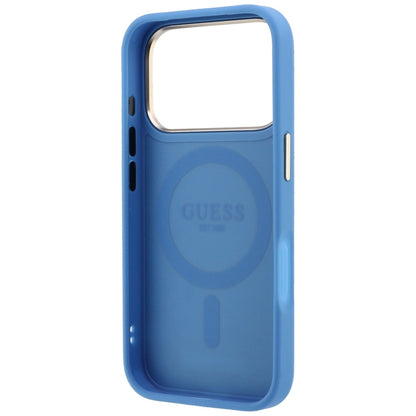 MagSafe pouzdro pro Apple iPhone 18 Pro / 17 Pro, Guess, Ring Stand 360 4G Classic Logo, Modré